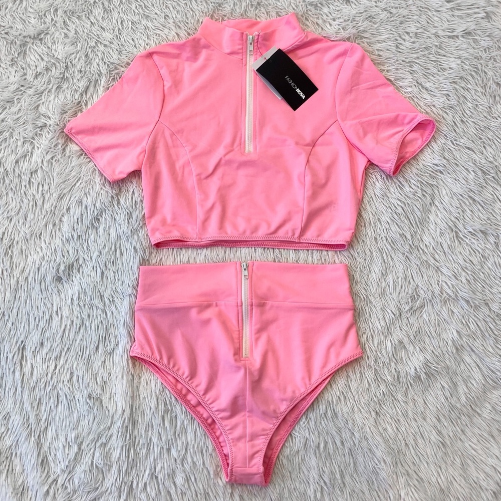 NWT Fashion Nova Pink Water Sports Bikini